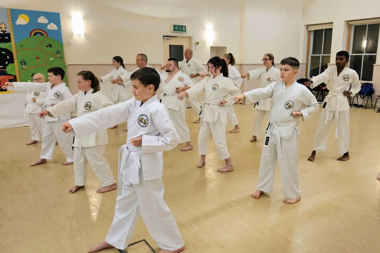 Karate Students Training